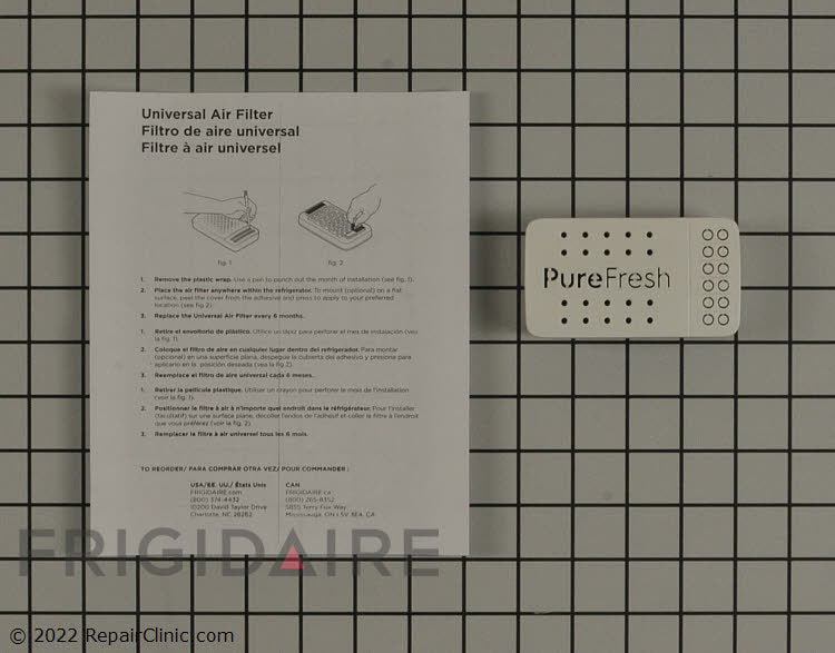 Frigidaire FRPFUAF1 PureFresh universal refrigerator air filter